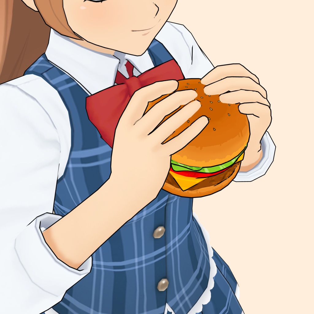 3Dハンバーガー&フライドポテト素材セット | Burger & French Fries 3D Props