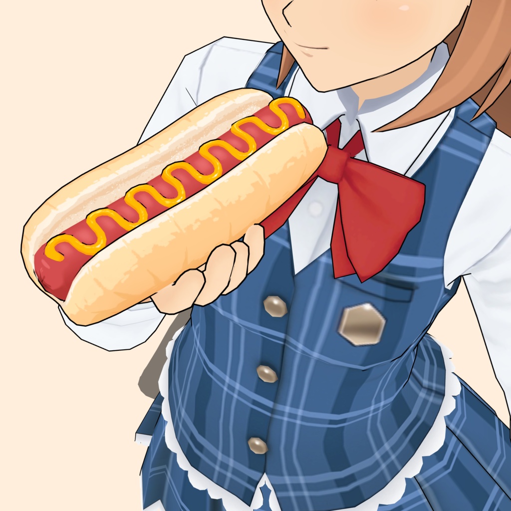 3Dホットドッグ素材 | Hot dog 3D Prop