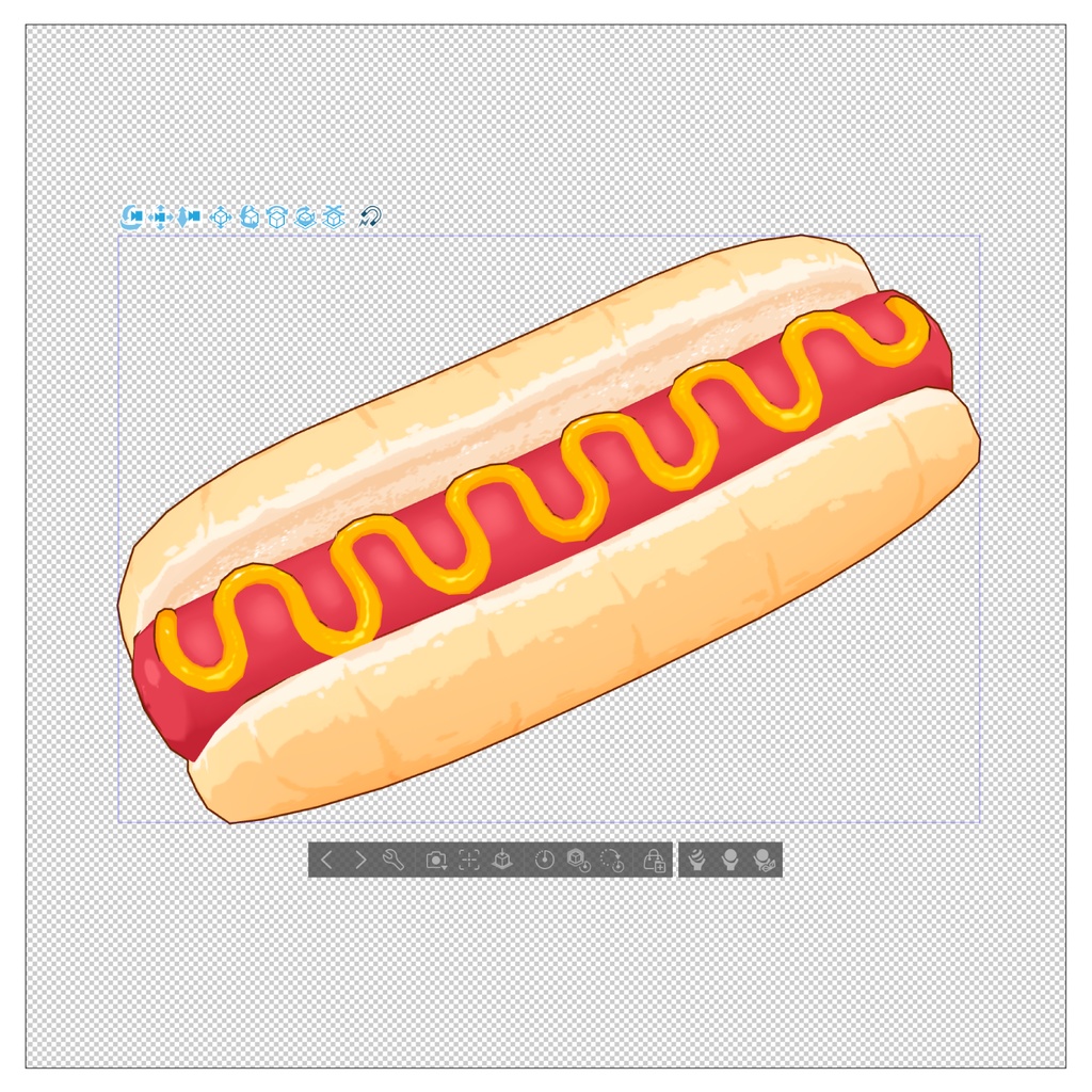 3Dホットドッグ素材 | Hot dog 3D Prop