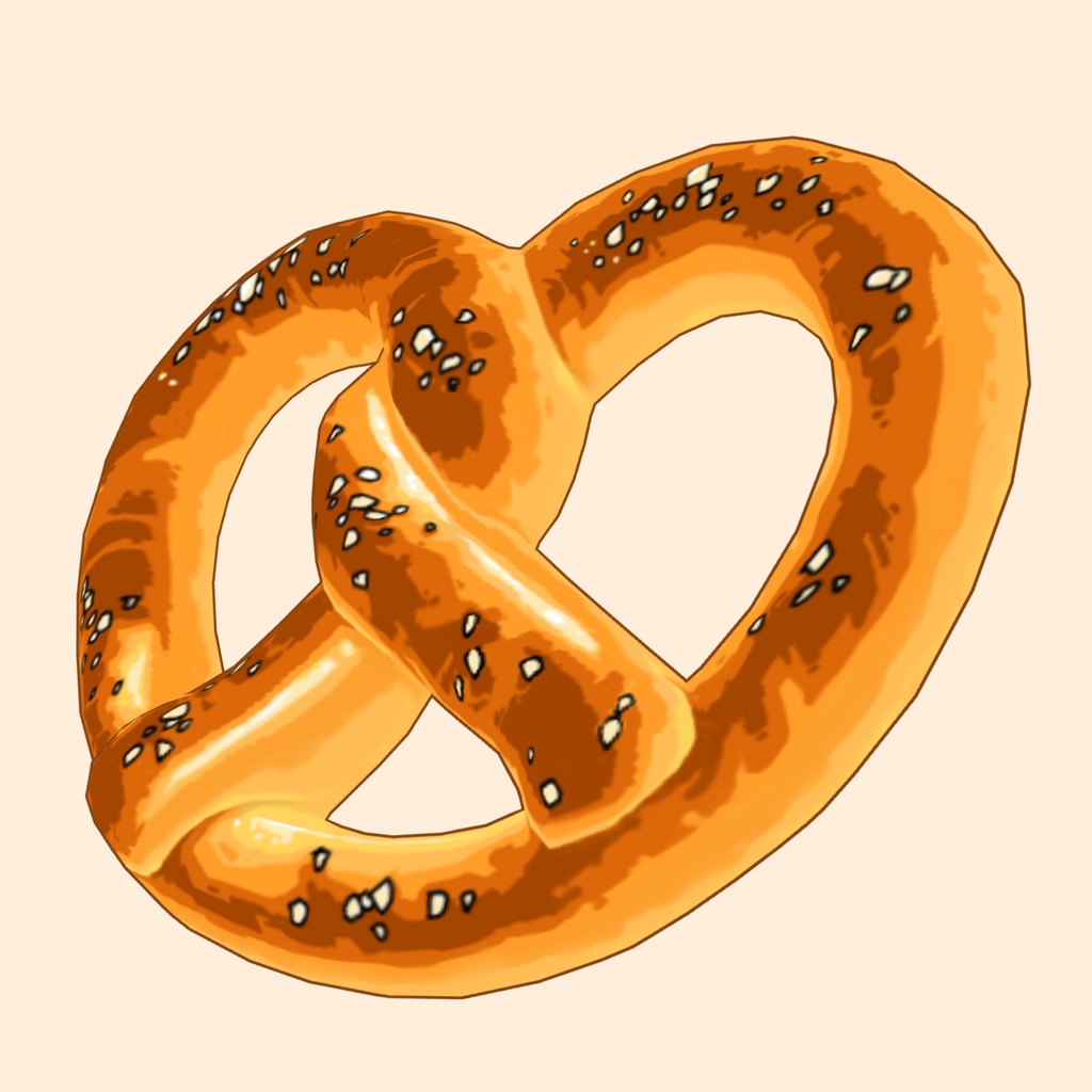 3Dプレッツェル素材 | Pretzel 3D Prop