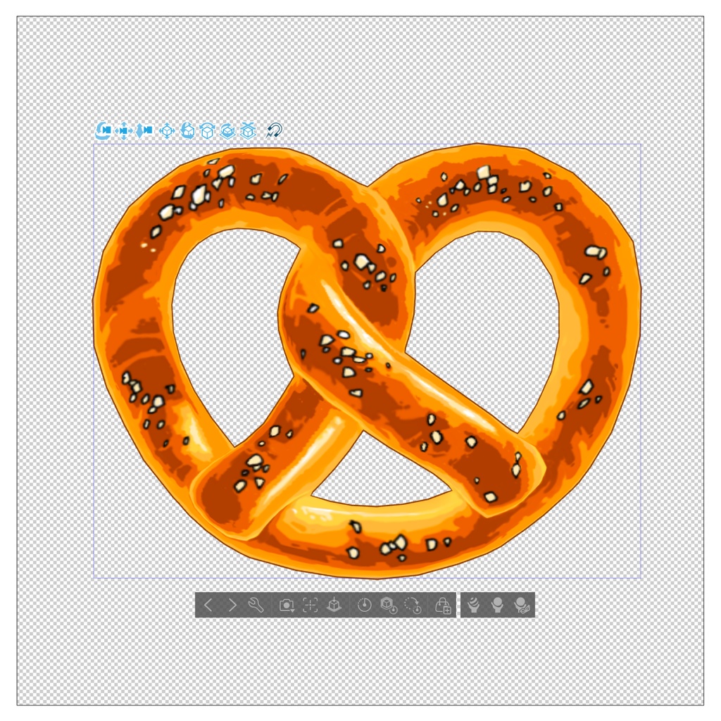 3Dプレッツェル素材 | Pretzel 3D Prop