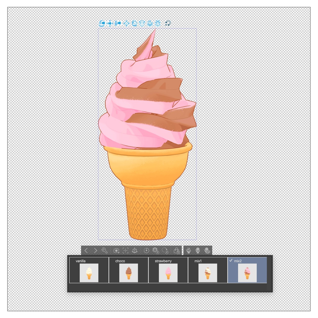 3Dアイスクリーム素材セット | Ice Cream 3D Props
