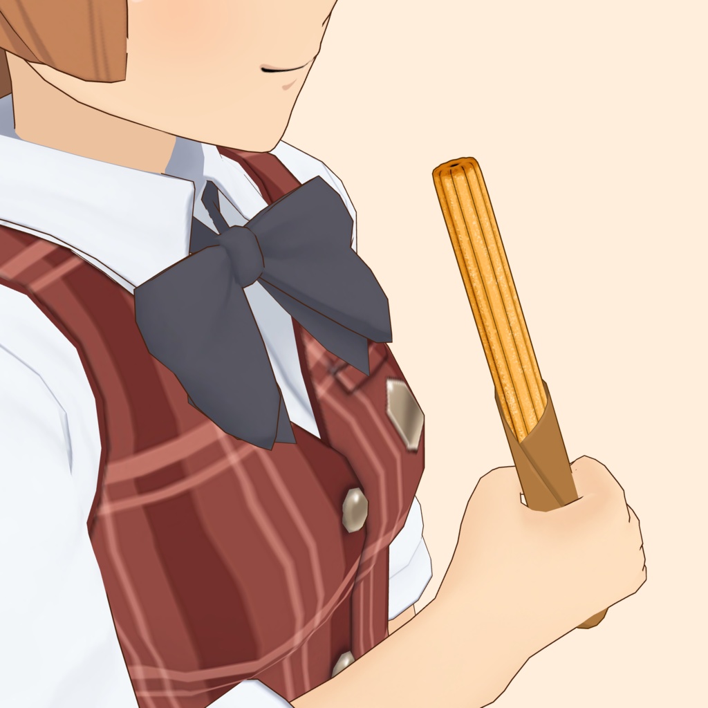 3Dチュロス素材 | Churro 3D Prop