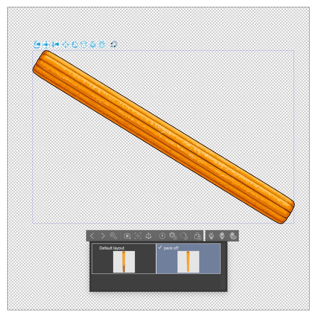3Dチュロス素材 | Churro 3D Prop
