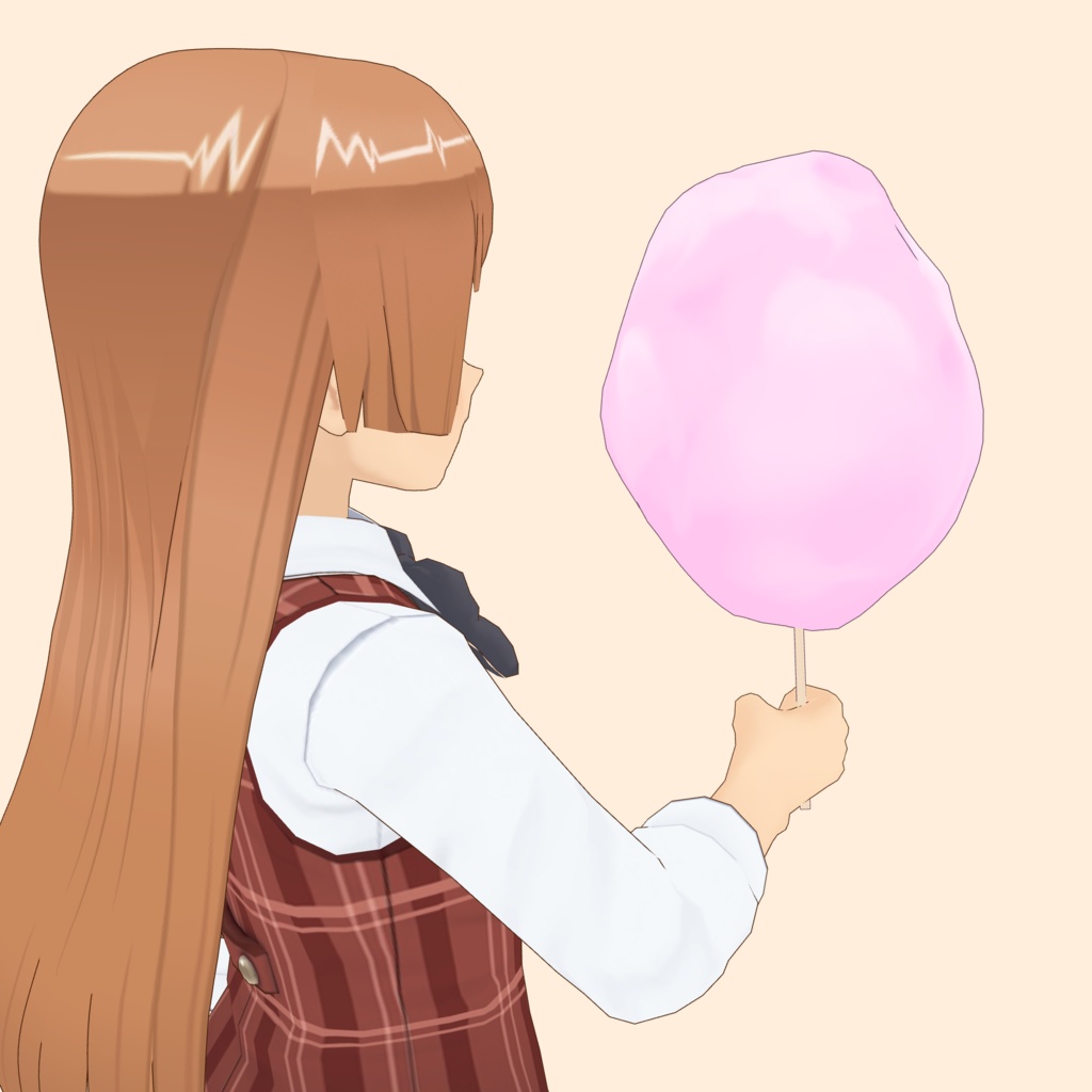 3Dわたあめ素材 | Cotton Candy 3D Prop