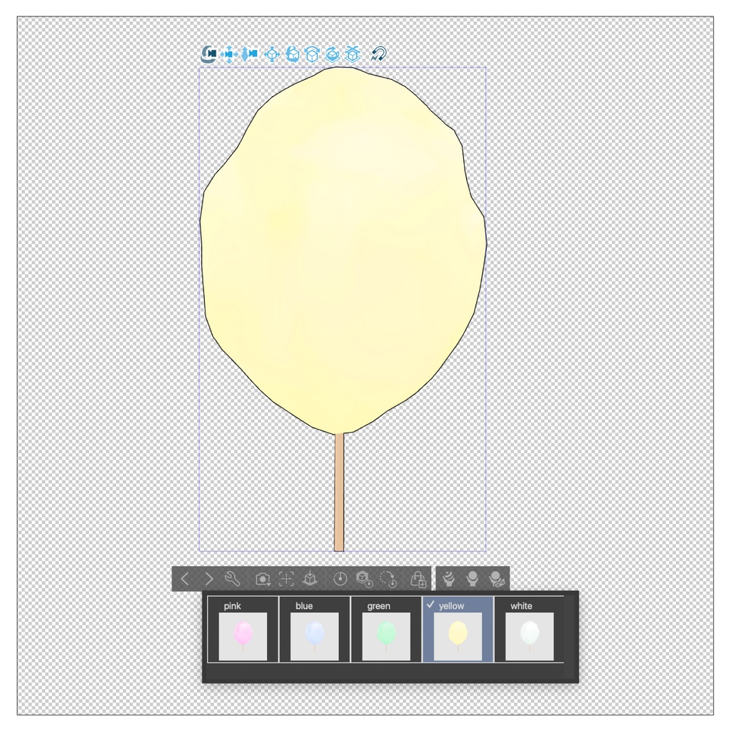 3Dわたあめ素材 | Cotton Candy 3D Prop