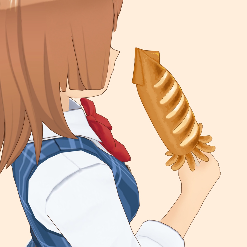 3D焼きイカ素材 | Grilled Squid 3D Prop