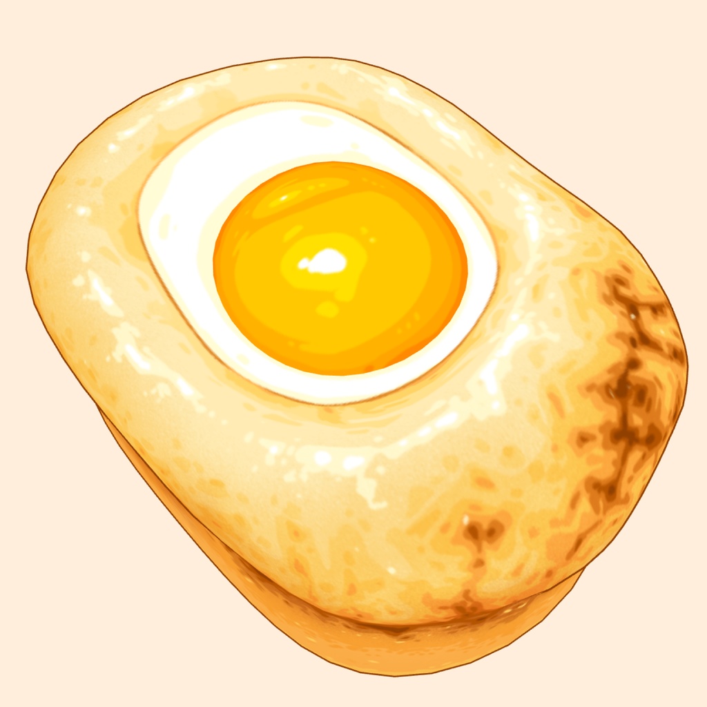 3Dたまごパン素材 | Egg Bread 3D Prop