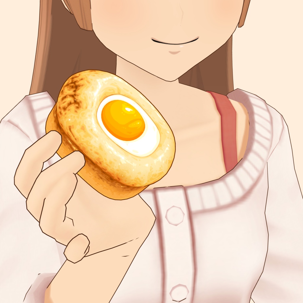 3Dたまごパン素材 | Egg Bread 3D Prop
