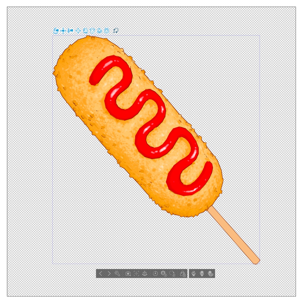 3Dアメリカンドッグ素材 | Corn Dog 3D Prop