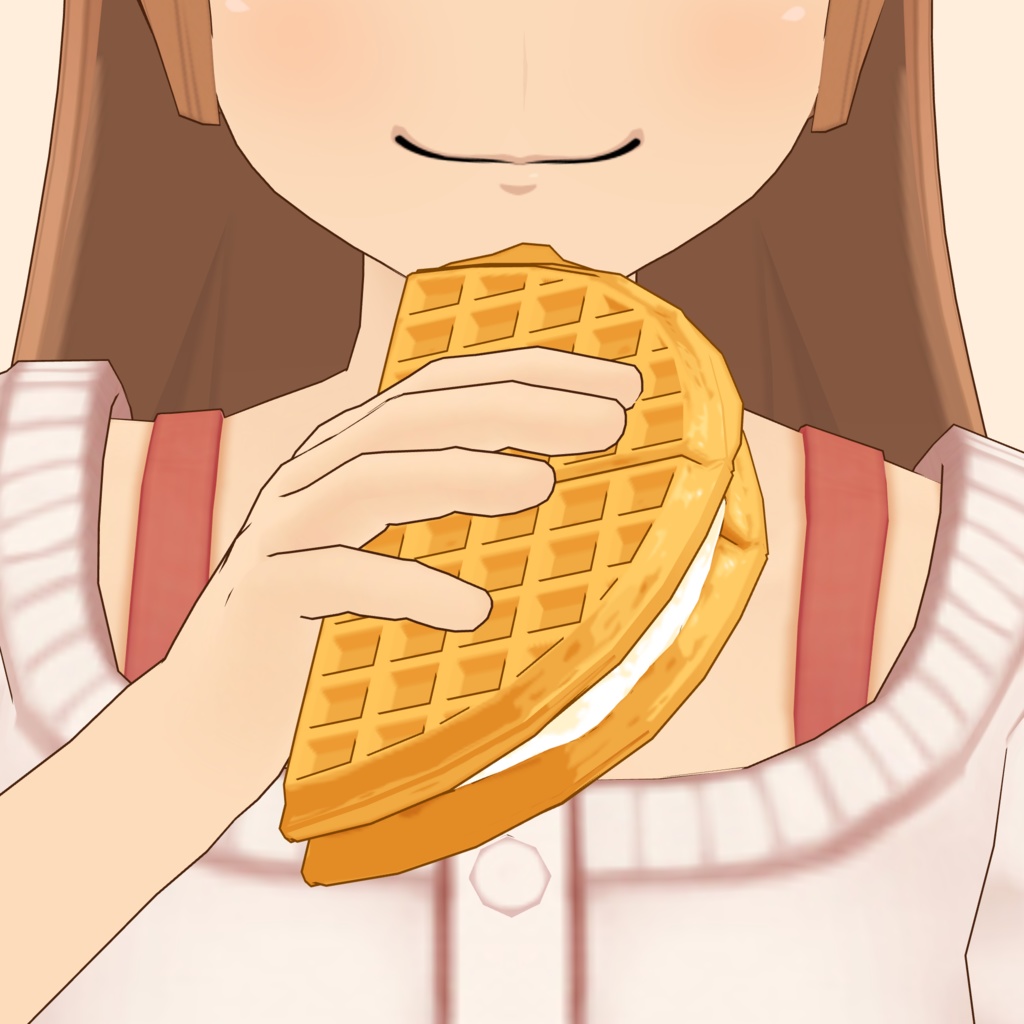 3Dワッフル素材 | Waffle 3D Prop