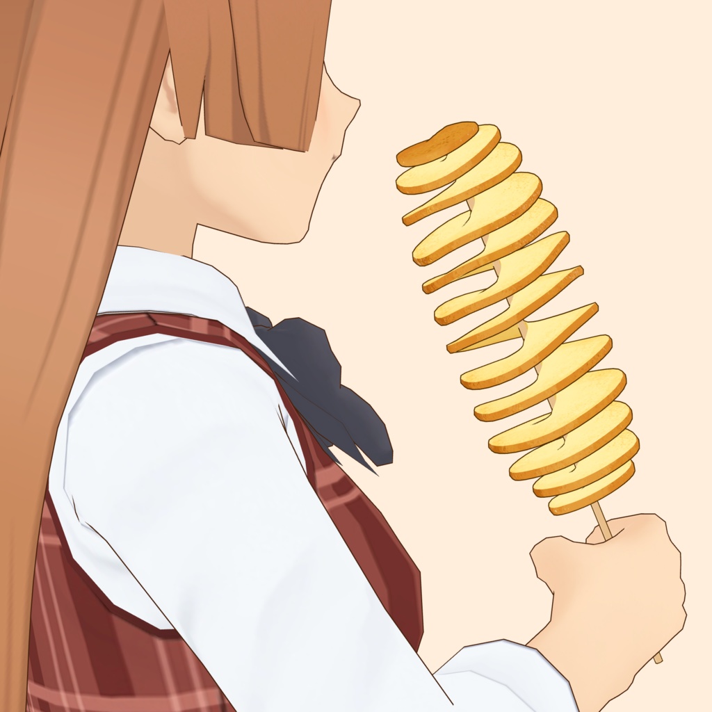 3Dトルネードポテト素材 | Tornado Potato 3D Prop