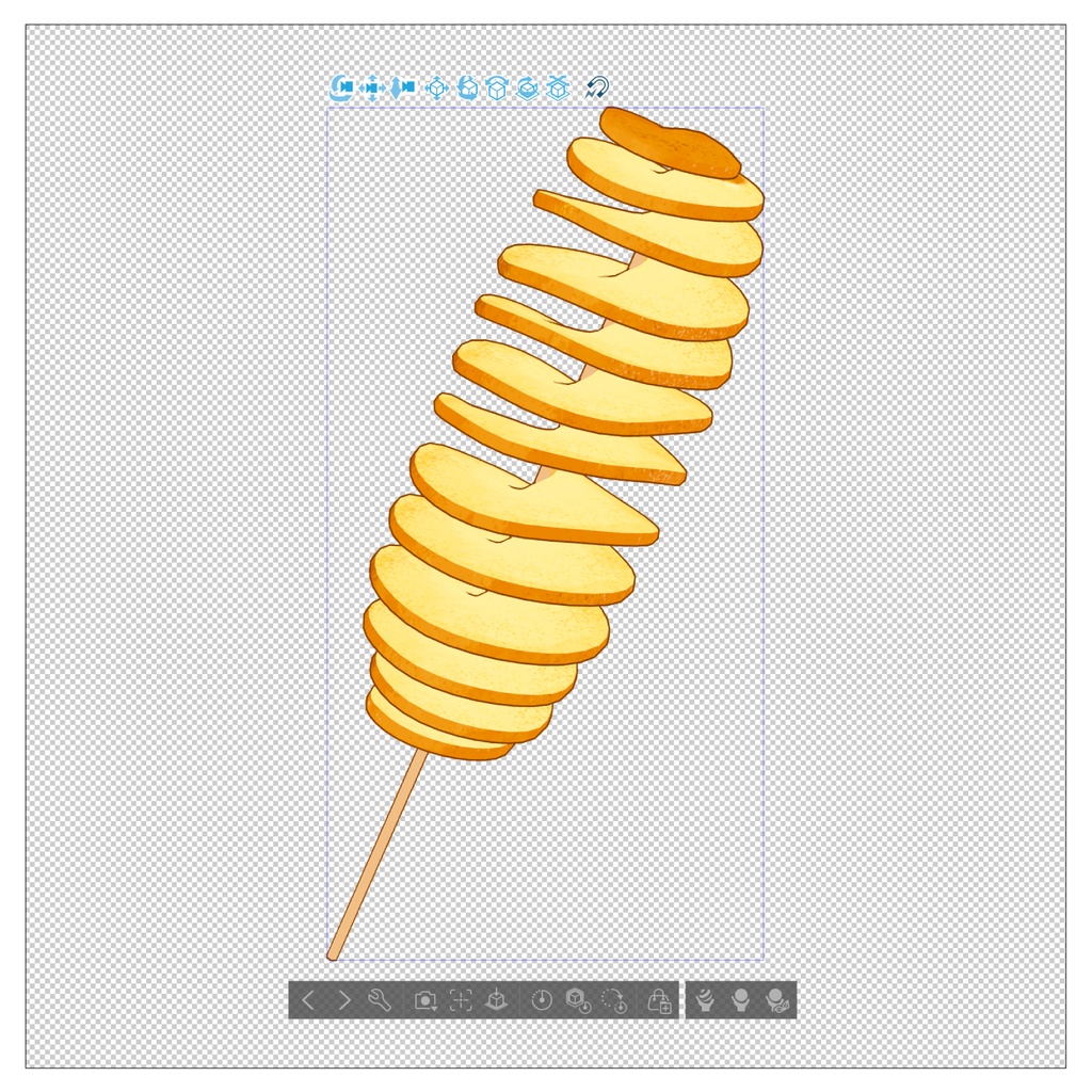 3Dトルネードポテト素材 | Tornado Potato 3D Prop