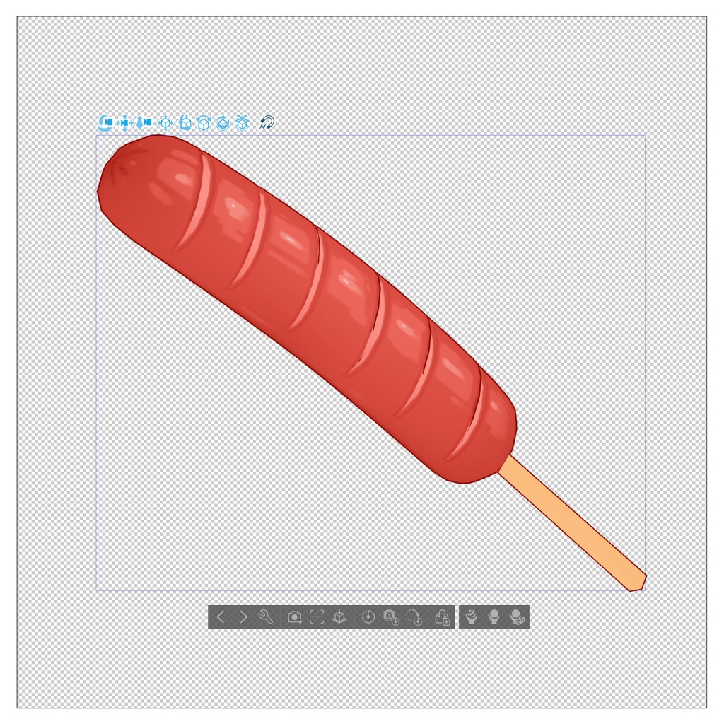 3Dおでんスティック&フランクフルト素材セット | Fish Cake & Sausage 3D Props