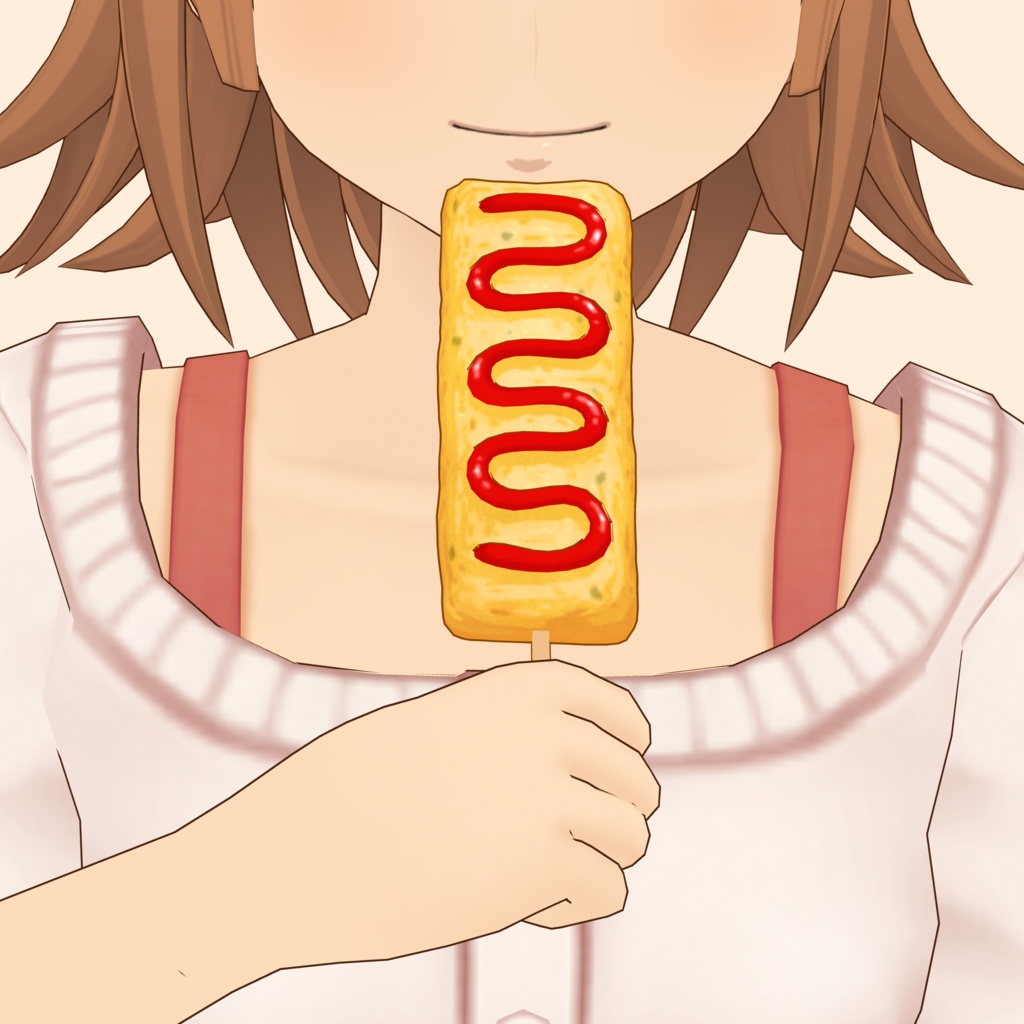 3Dおでんスティック&フランクフルト素材セット | Fish Cake & Sausage 3D Props