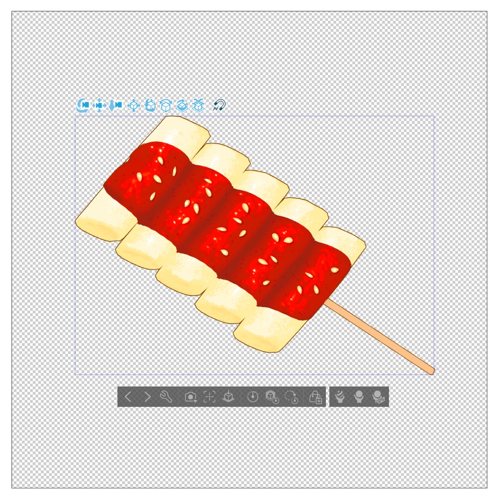 3Dソットクソットク&トッポッキ串素材セット | Sotteok Sotteok & Tteok Kkochi 3D Props