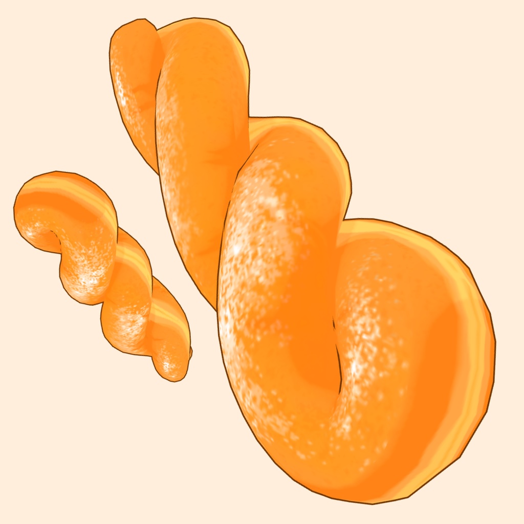 3Dツイストドーナツ素材 | Twisted Doughnut 3D Prop