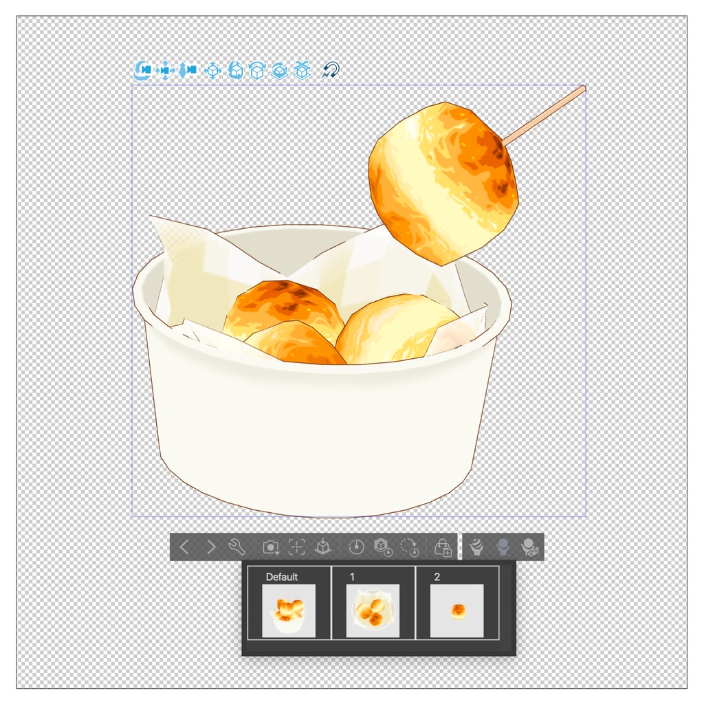 3Dミニじゃがバター素材 | Mini Butter Potato 3D Prop