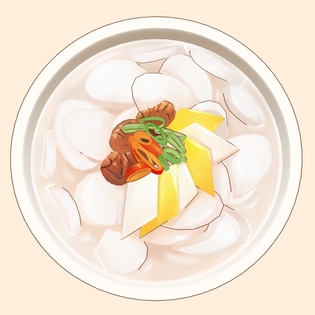 3D韓国スープ素材セット | Korean Soup Set 3D Prop