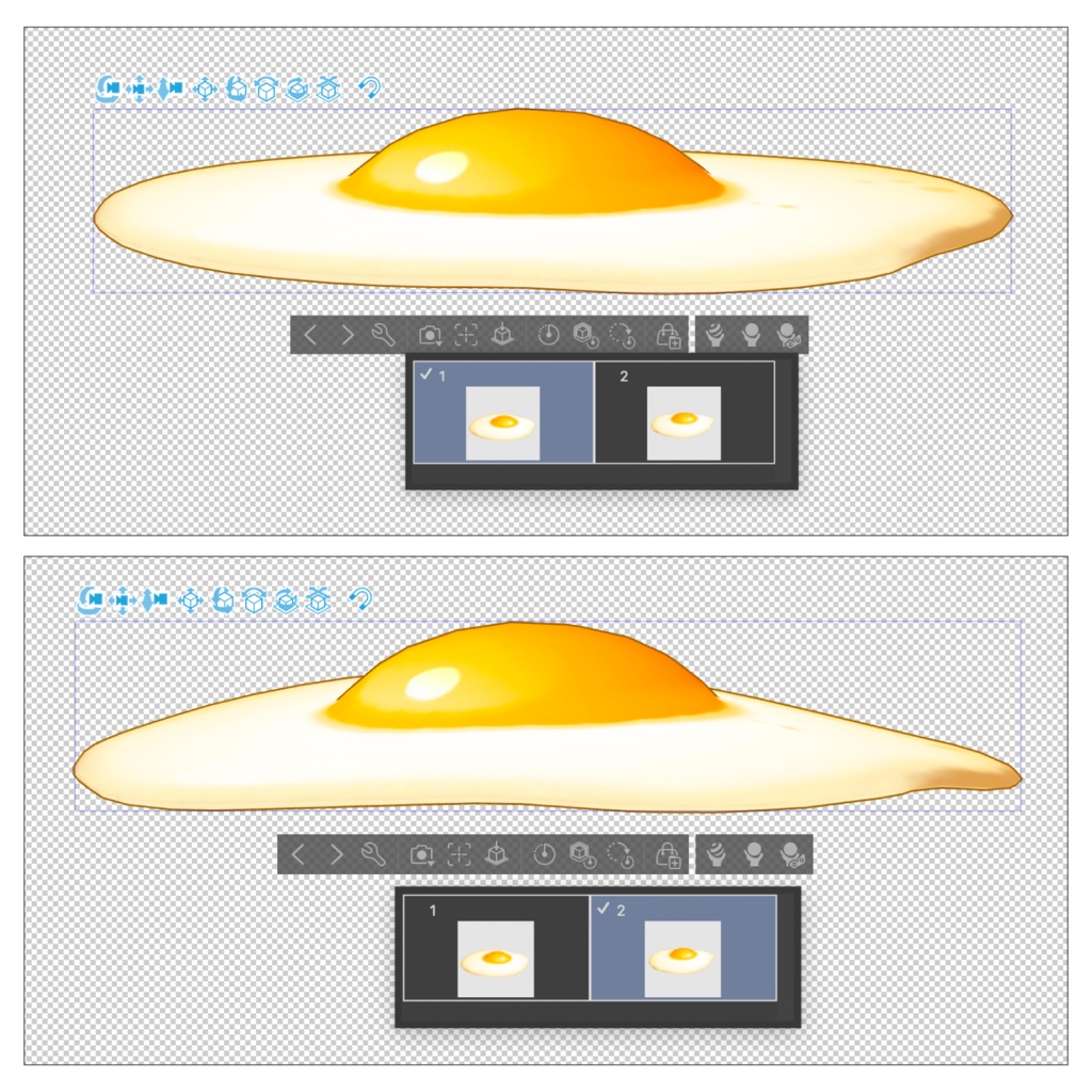 3D目玉焼き素材 | Fried Egg 3D Prop