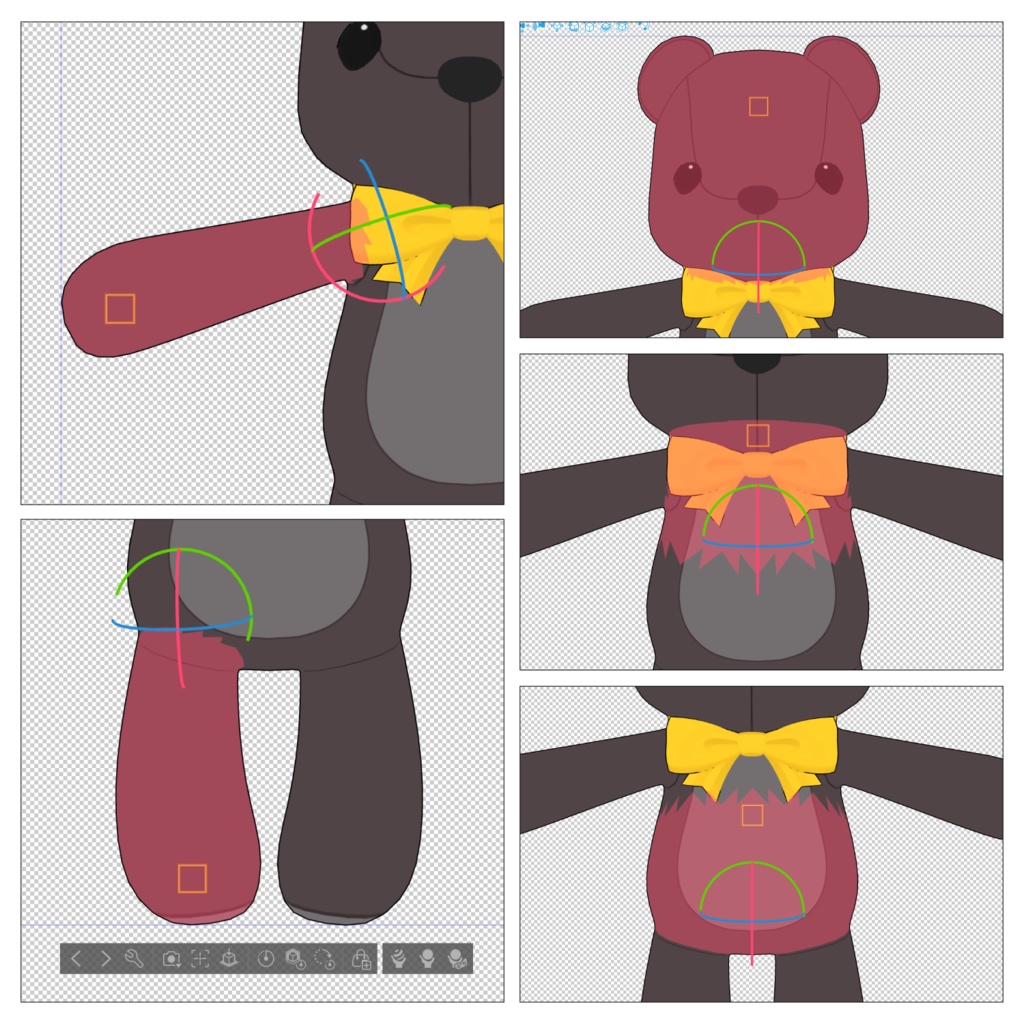 くまのぬいぐるみ3D素材 | Teddy Bear 3D Props