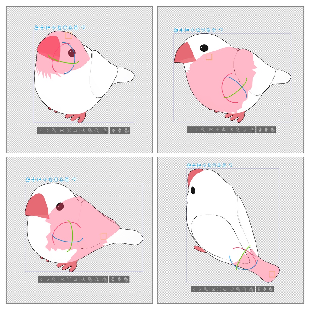 文鳥のぬいぐるみ3D素材 | Java Sparrow Plush 3D Props