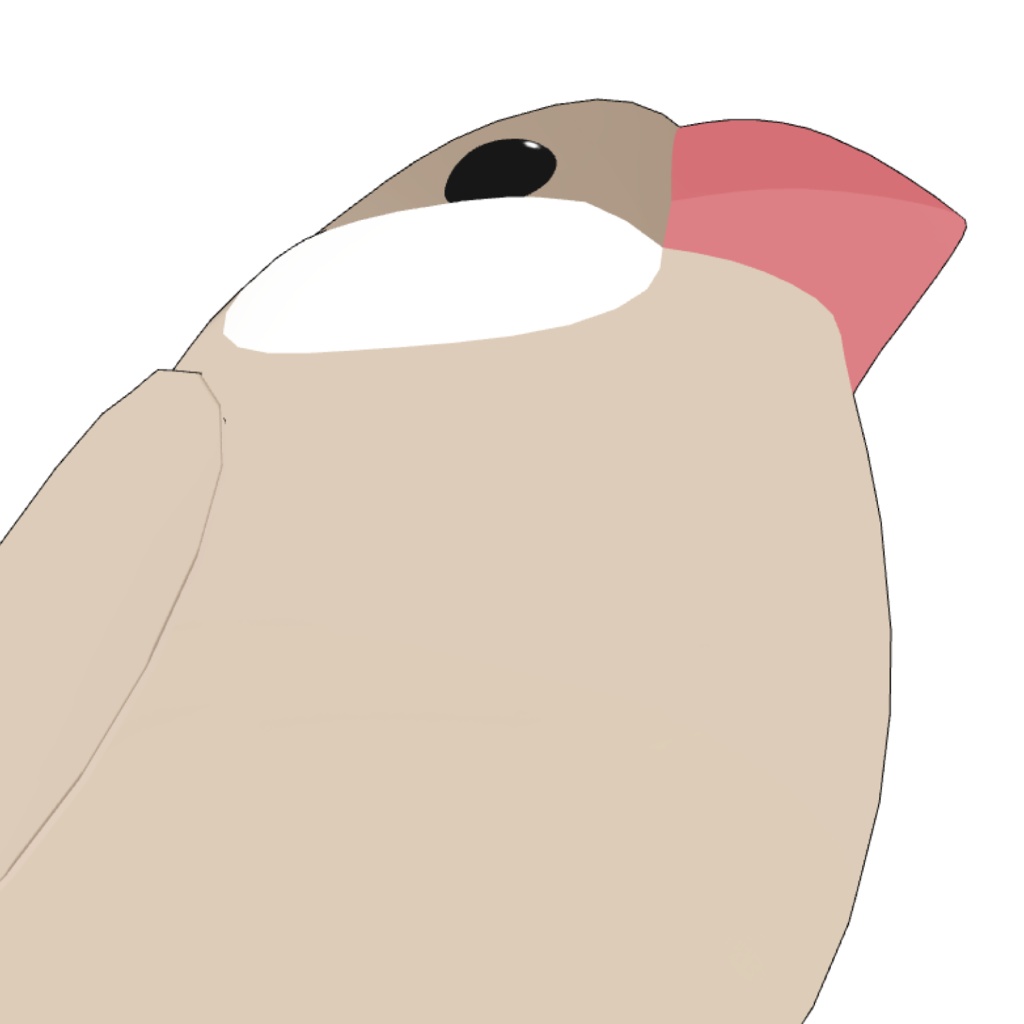 文鳥のぬいぐるみ3D素材 | Java Sparrow Plush 3D Props