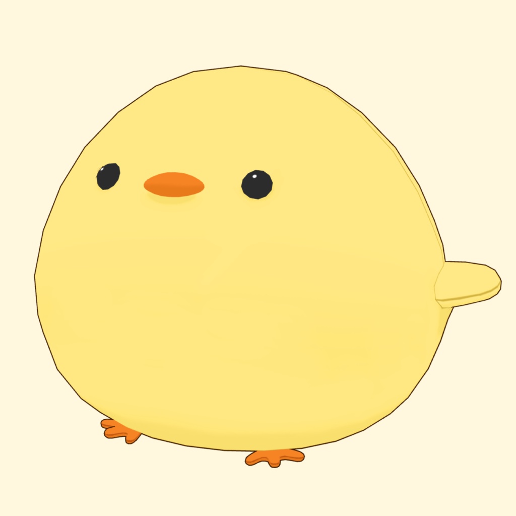 ひよこのぬいぐるみ3D素材 | Chick Plush 3D Prop