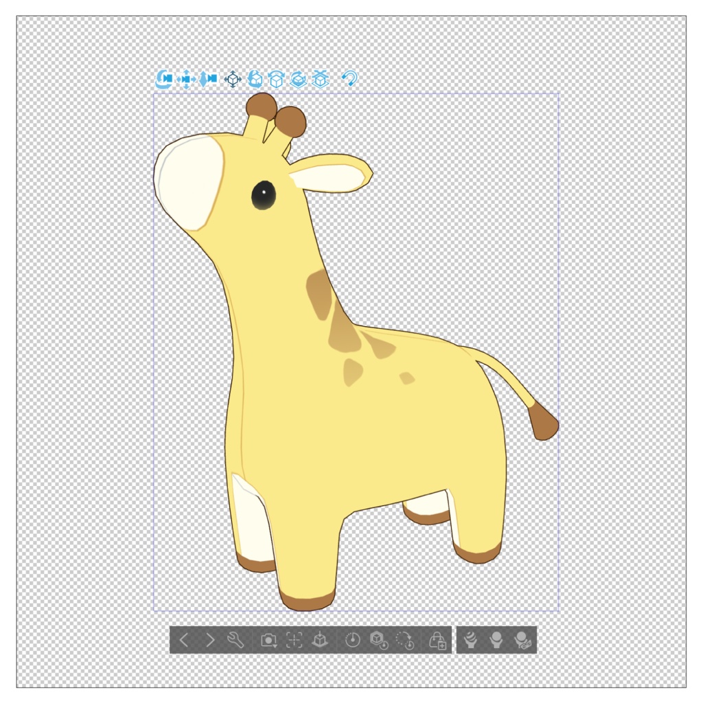 キリンのぬいぐるみ3D素材 | Giraffe Plush 3D Prop