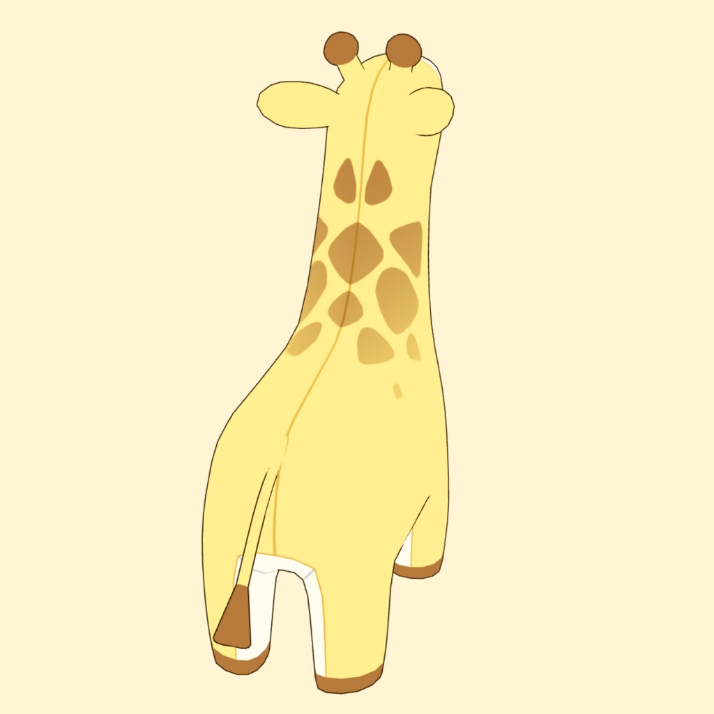 キリンのぬいぐるみ3D素材 | Giraffe Plush 3D Prop