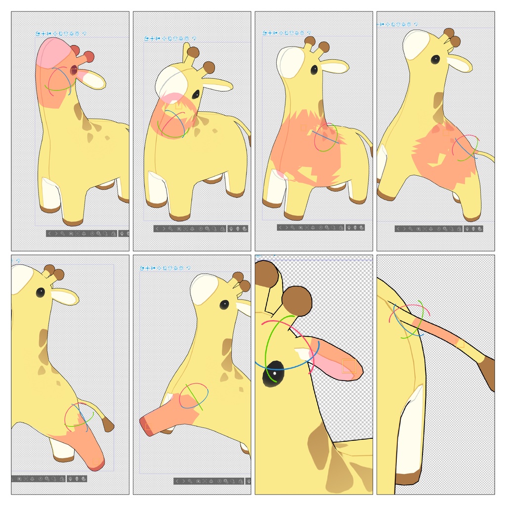キリンのぬいぐるみ3D素材 | Giraffe Plush 3D Prop