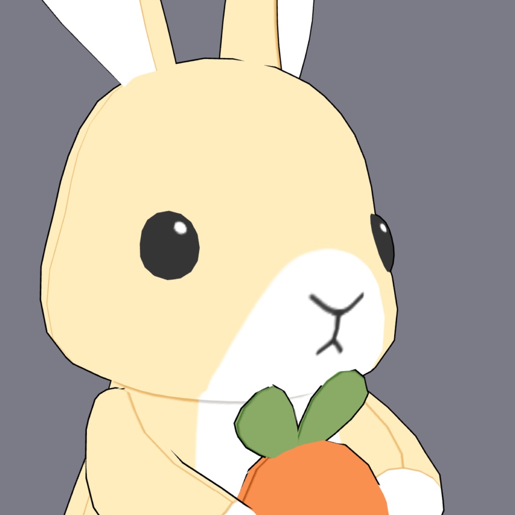 うさぎのぬいぐるみ3D素材 | Bunny Plush 3D Props