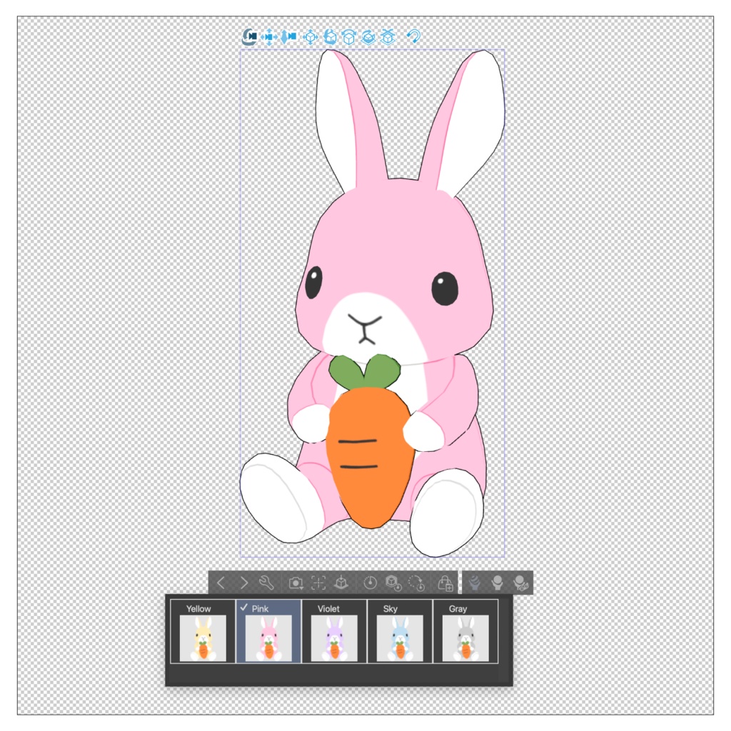 うさぎのぬいぐるみ3D素材 | Bunny Plush 3D Props