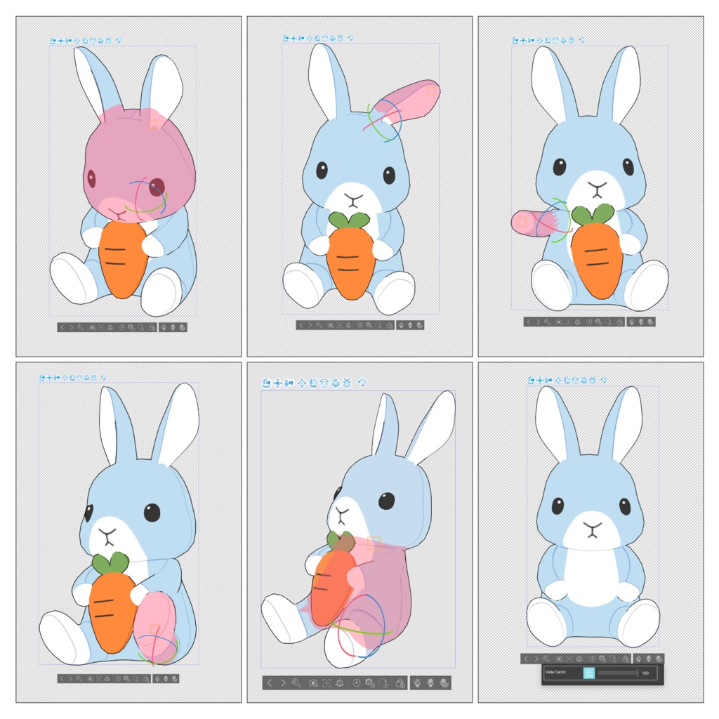 うさぎのぬいぐるみ3D素材 | Bunny Plush 3D Props