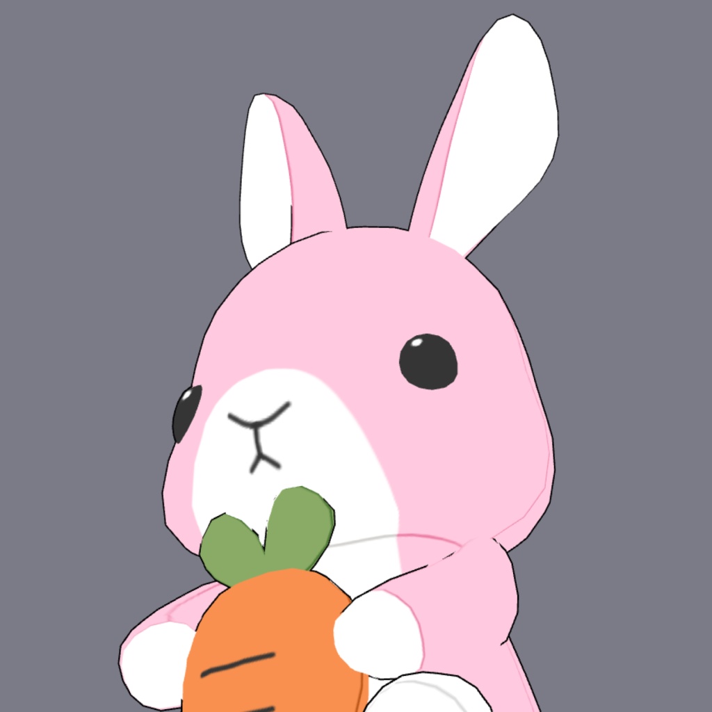 うさぎのぬいぐるみ3D素材 | Bunny Plush 3D Props