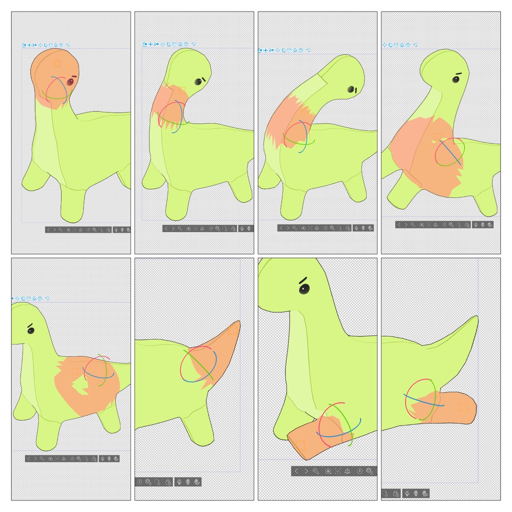 恐竜のぬいぐるみ3D素材 | Dinosaur Plush 3D Props