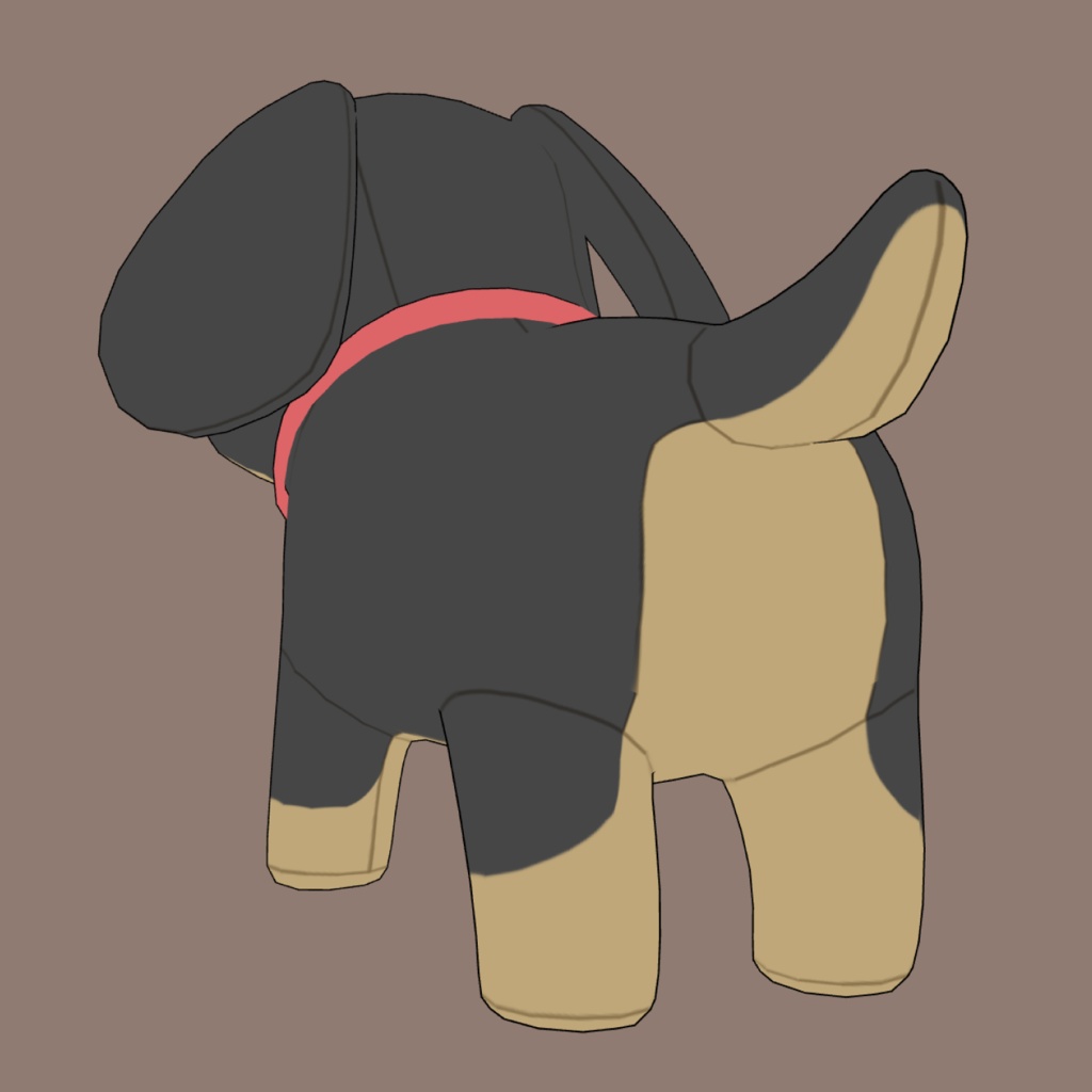 犬のぬいぐるみ3D素材 | Puppy Plush 3D Props