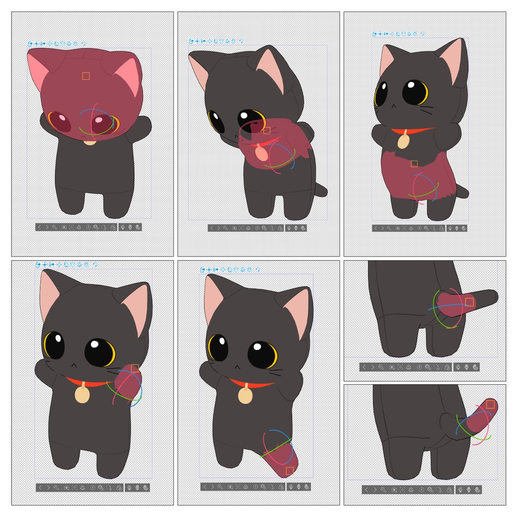 猫のぬいぐるみ3D素材 | Cat Plush 3D Props