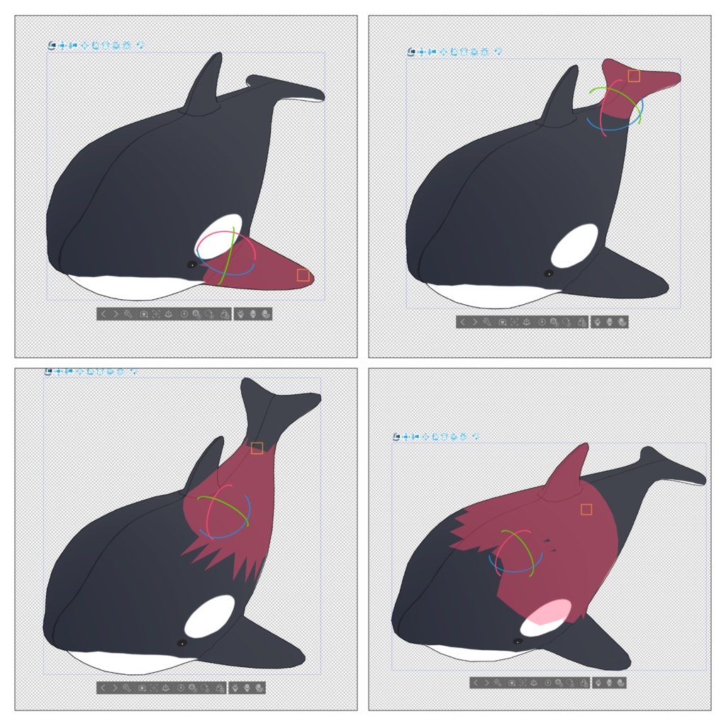 シャチのぬいぐるみ3D素材 | Orca Plush 3D Props