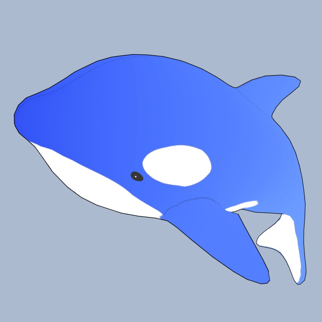 シャチのぬいぐるみ3D素材 | Orca Plush 3D Props