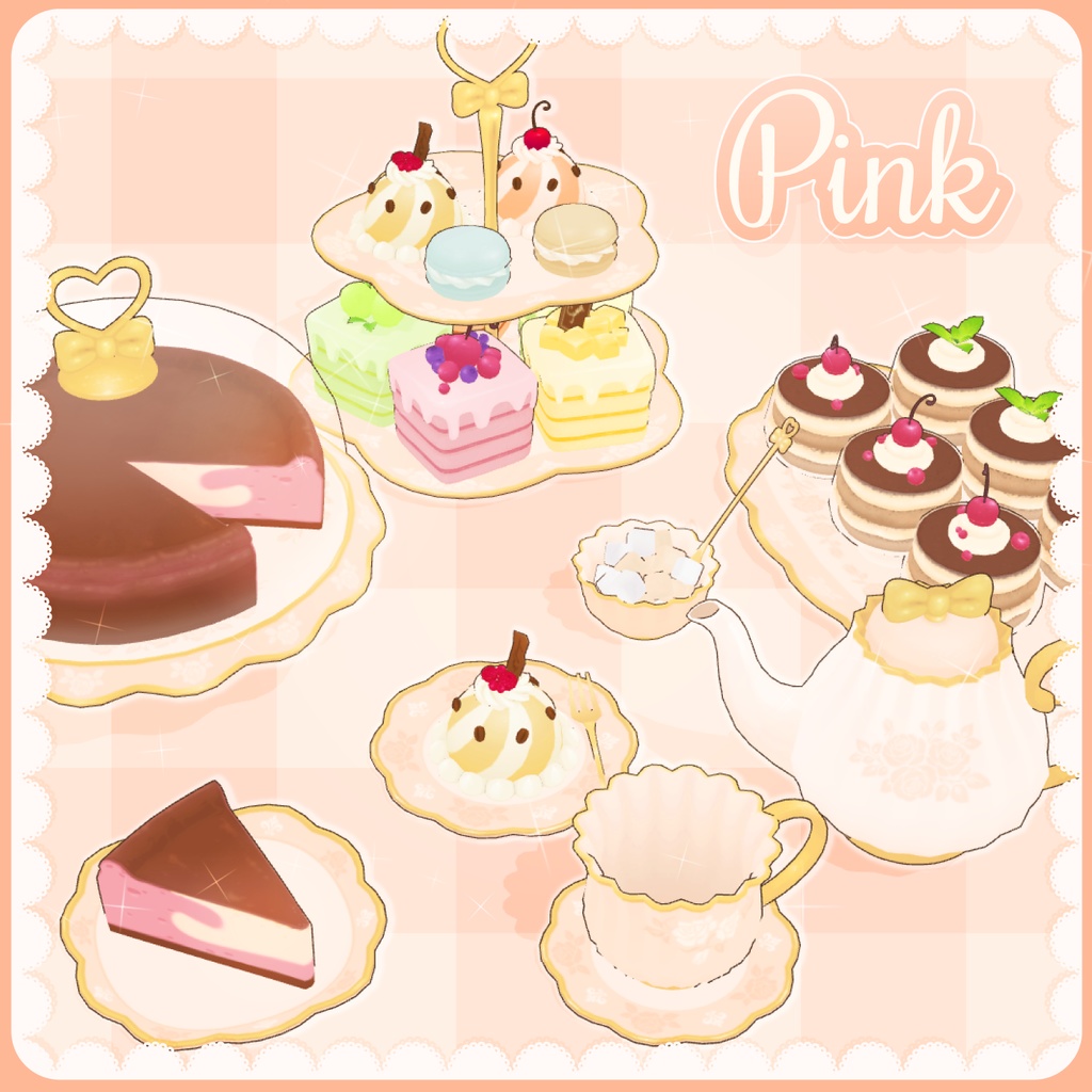 デザート スイーツ・お菓子・ケーキ 3D素材セット | Dessert 3D Set (CLIP STUDIO, SketchUp)