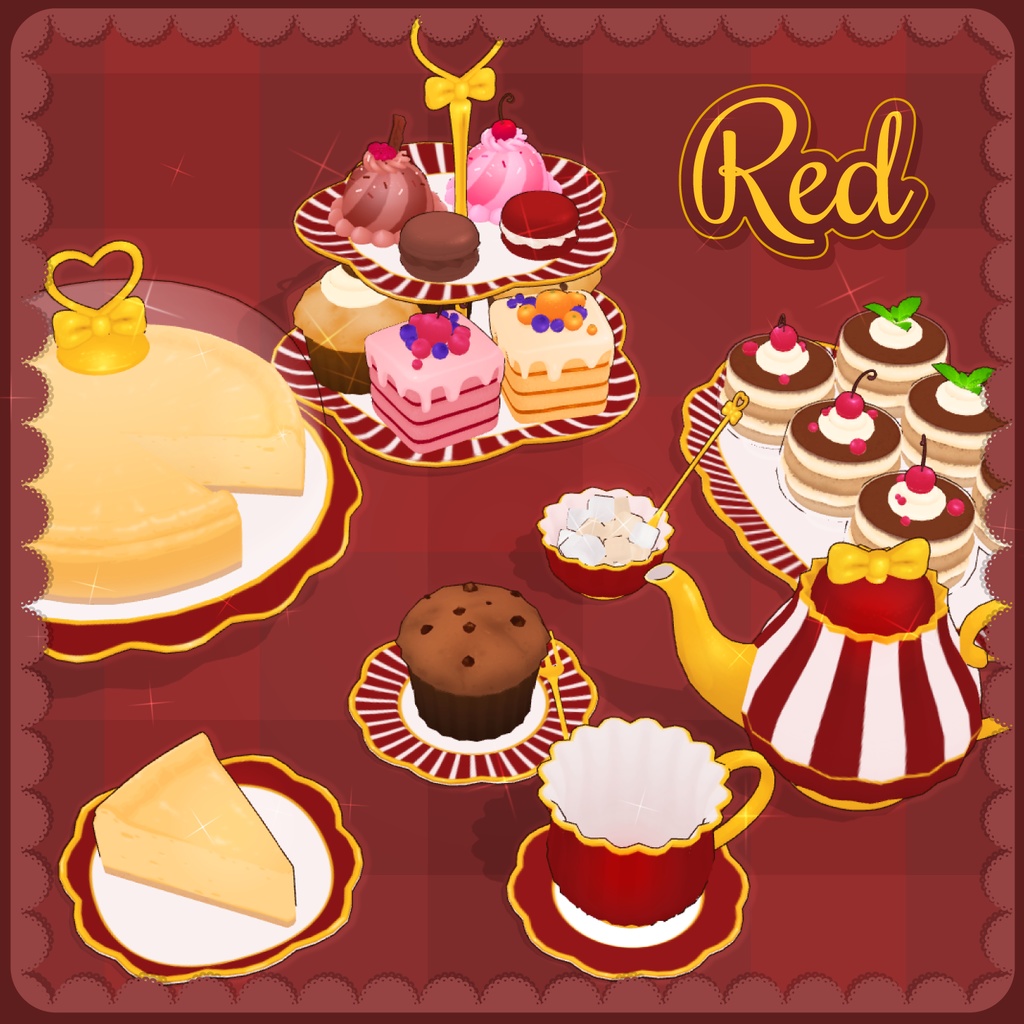 デザート スイーツ・お菓子・ケーキ 3D素材セット | Dessert 3D Set (CLIP STUDIO, SketchUp)
