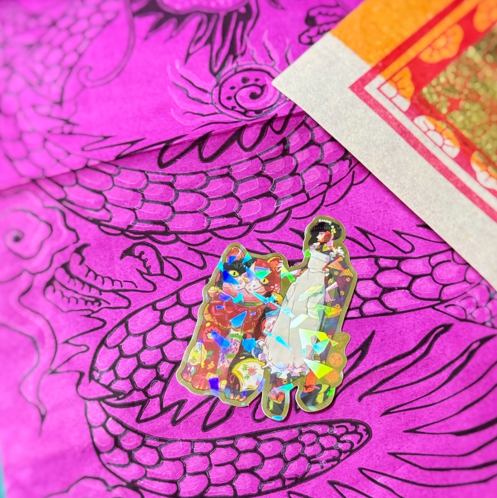 千客万来ステッカー