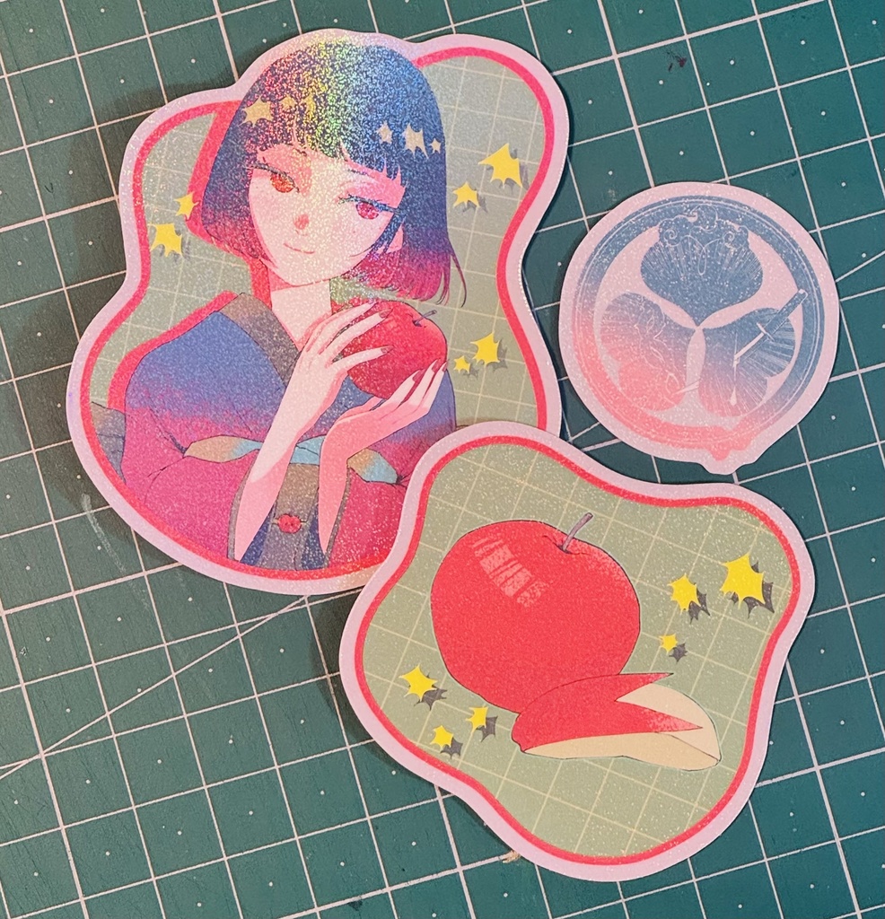 レトロステッカーセット〈林檎〉