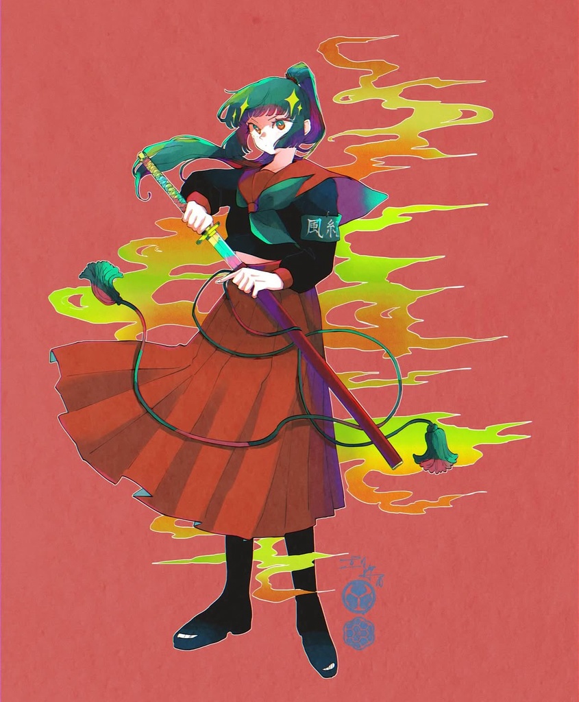 F6キャンバス「煙に刀」