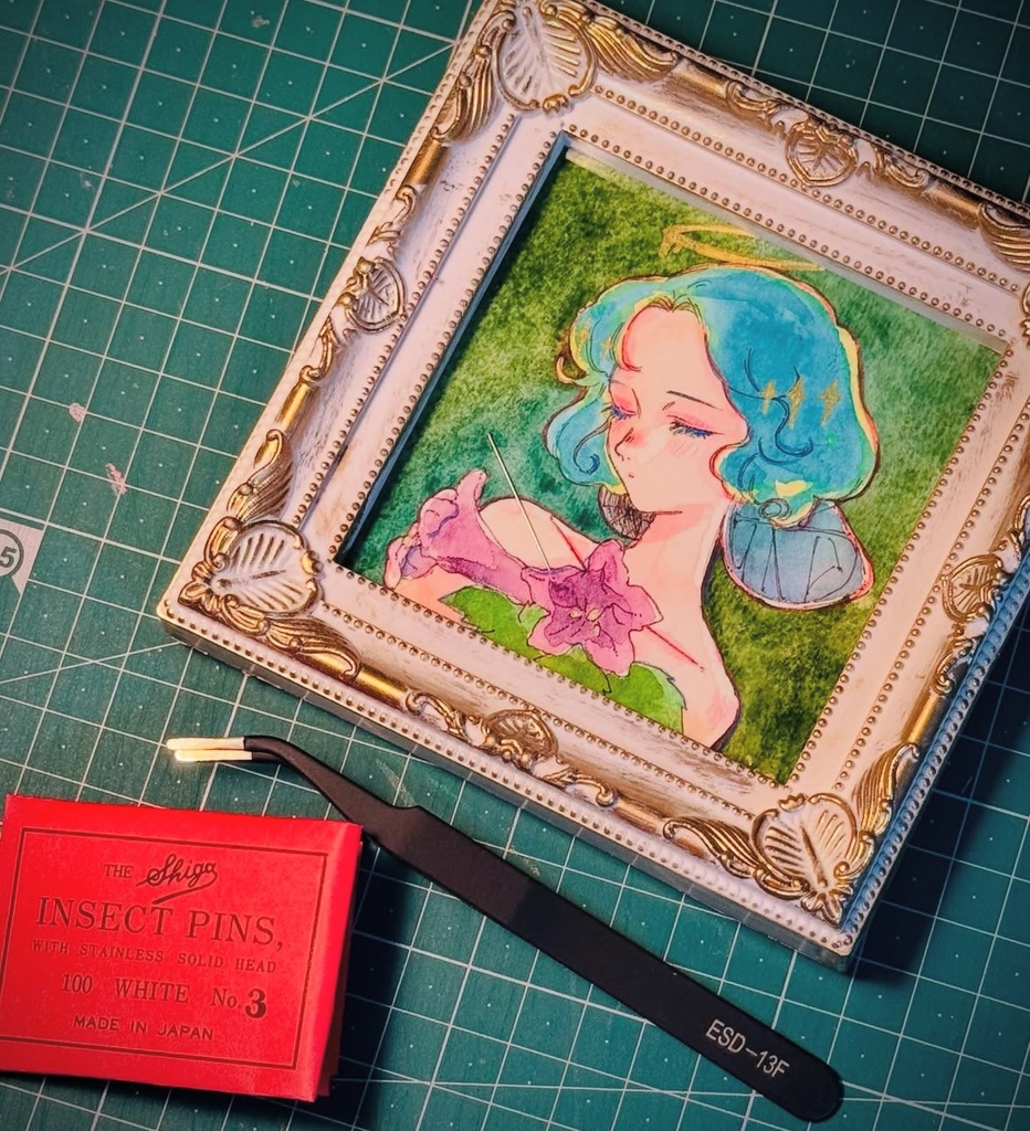 スズムシセット透明水彩原画