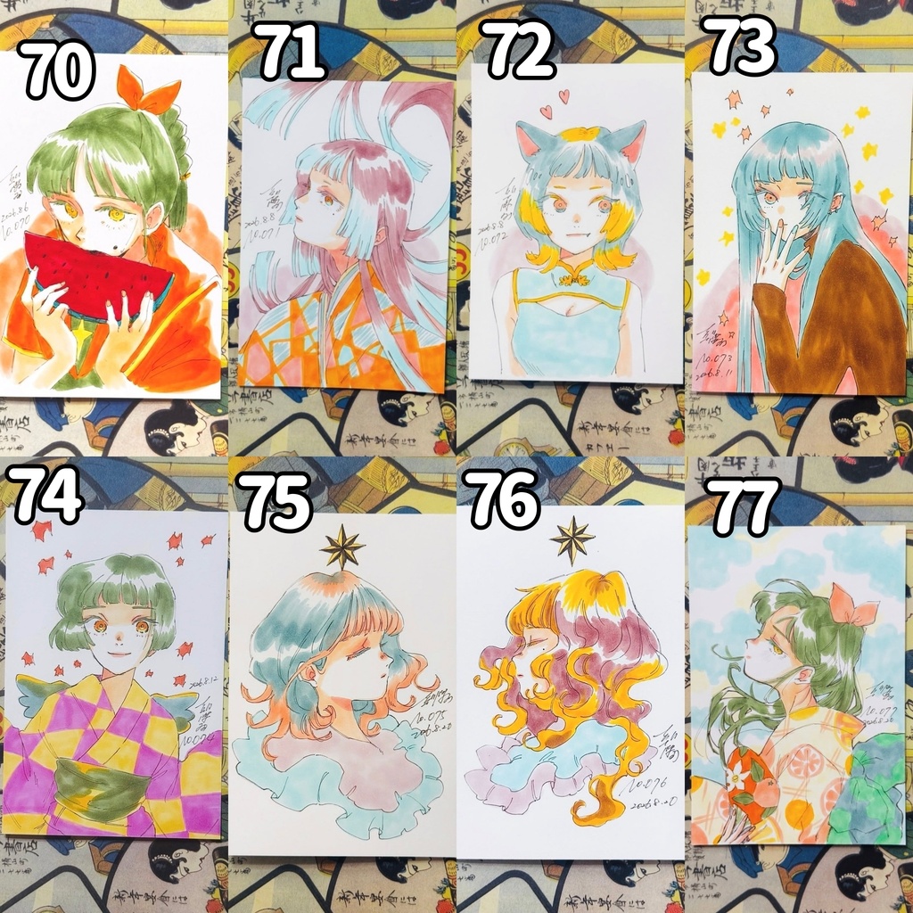 新作/旧作ドローイング・キーホルダー