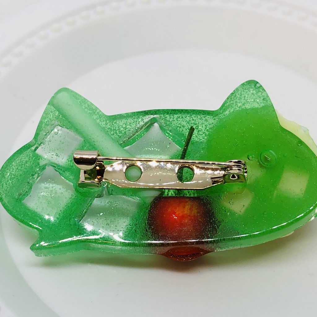 ねこねこメロンソーダ ブローチ