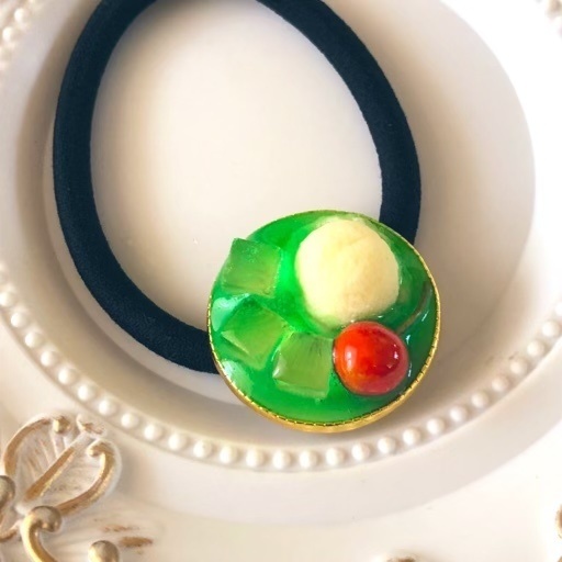 メロンソーダのヘアゴム