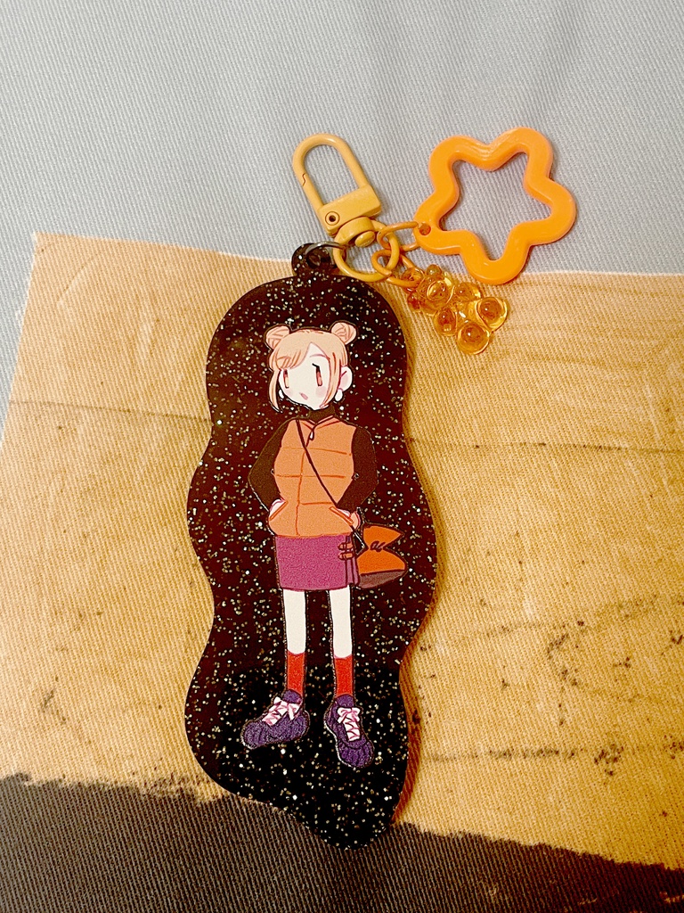 クリアラメアクリルキーホルダー